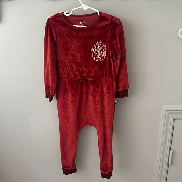 Rags to Raches Velour Geostar Long Sleeved Romper Size 3/4T 3/4 girls one piece - Picture 1 of 5